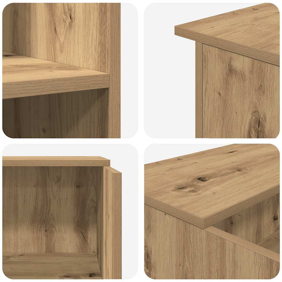 Receptiebalie 100X50X103,5Cm Bewerkt Hout Artisanaal Eikenkleur