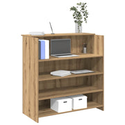 Receptiebalie 100x50x103,5cm bewerkt hout eikenkleur