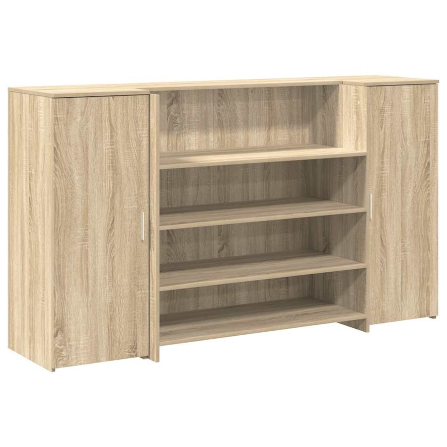Receptiebalie 180X50X103,5 Cm Bewerkt Hout Kleurig 180 x 50 x 103.5 cm