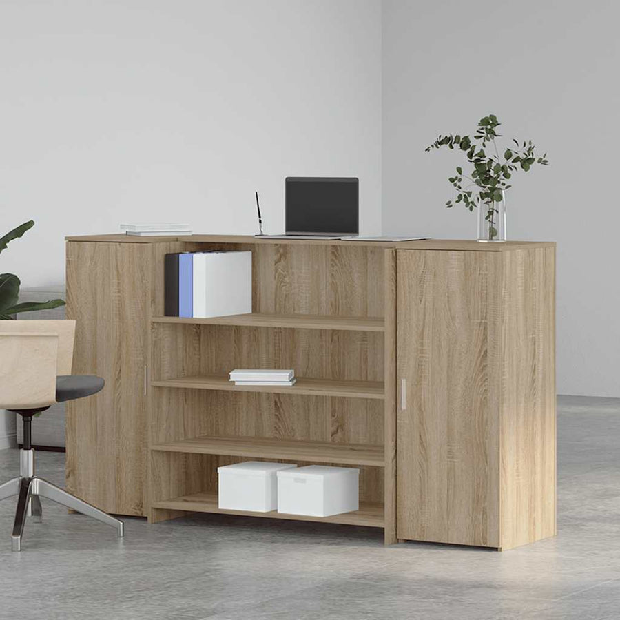Receptiebalie 180X50X103,5 Cm Bewerkt Hout Kleurig 180 x 50 x 103.5 cm