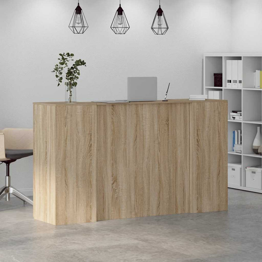 Receptiebalie 180X50X103,5 Cm Bewerkt Hout Kleurig 180 x 50 x 103.5 cm
