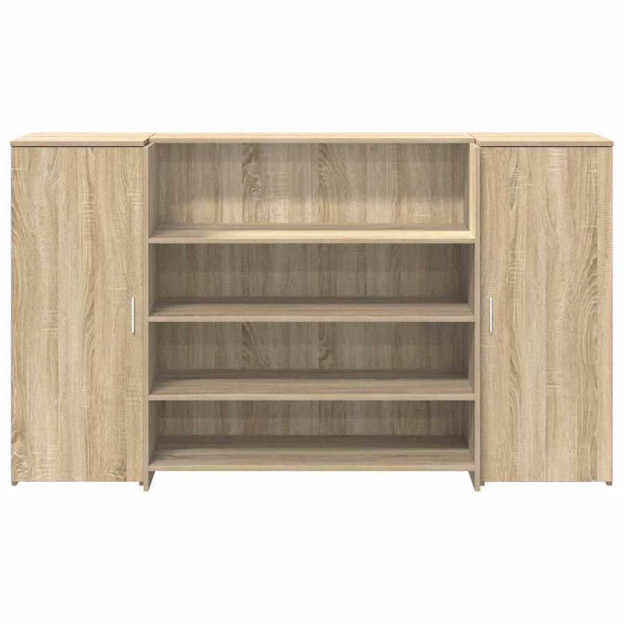 Receptiebalie 180X50X103,5 Cm Bewerkt Hout Kleurig 180 x 50 x 103.5 cm