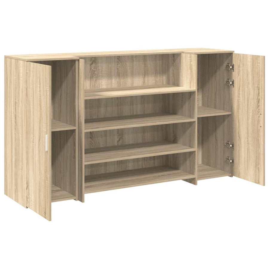 Receptiebalie 180X50X103,5 Cm Bewerkt Hout Kleurig 180 x 50 x 103.5 cm