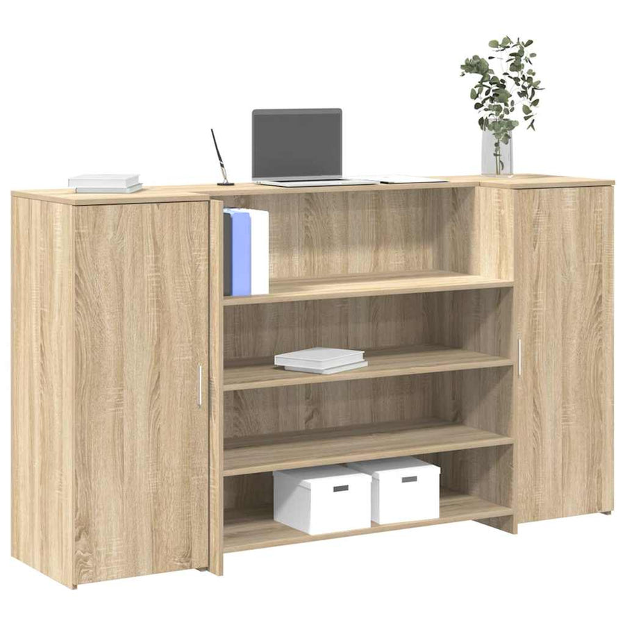 Receptiebalie 180X50X103,5 Cm Bewerkt Hout Kleurig 180 x 50 x 103.5 cm