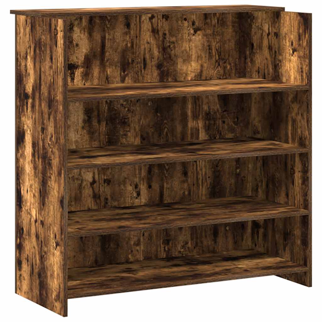 Receptiebalie 180x50x103,5 cm bewerkt hout gerookt eikenkleurig