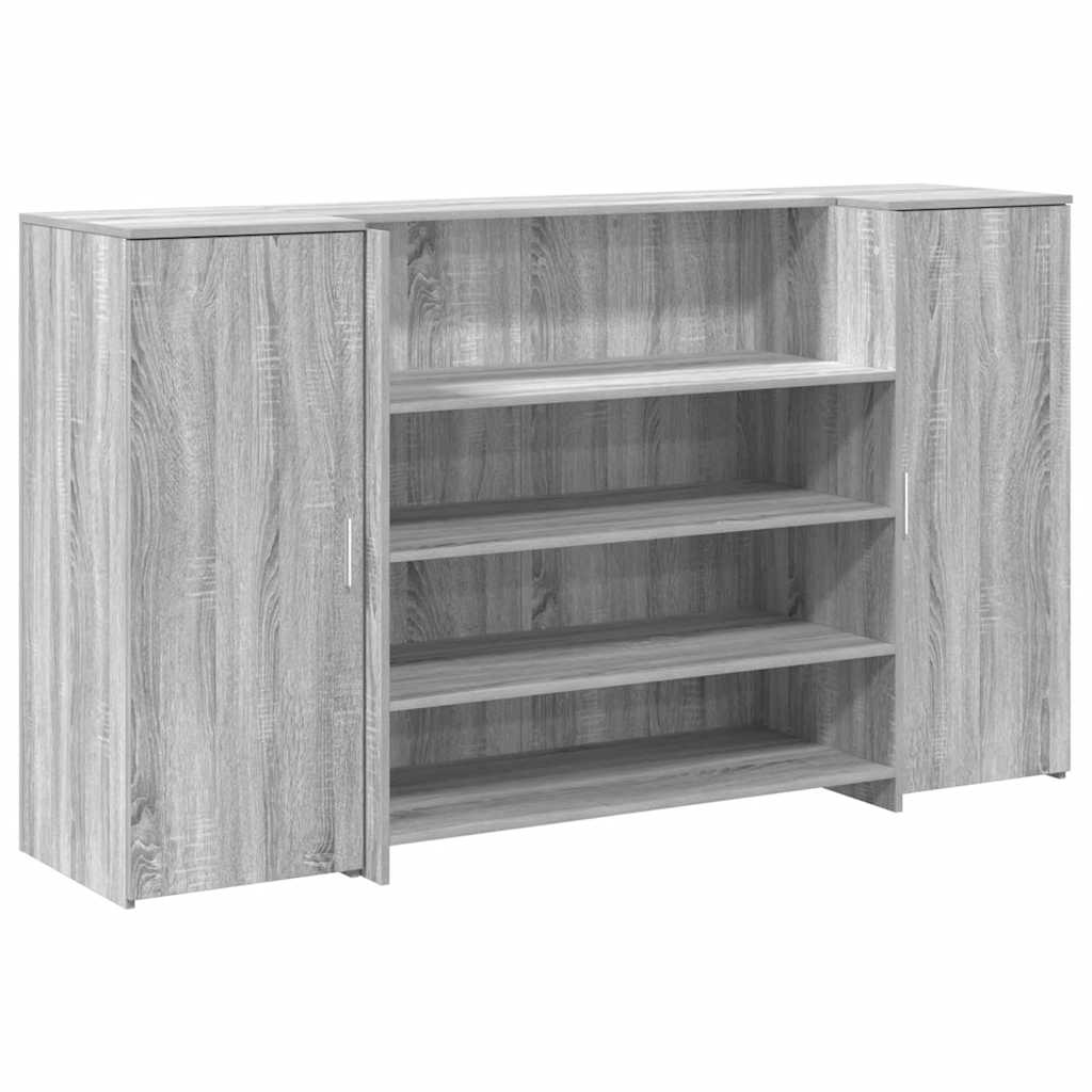 Receptiebalie 180X50X103,5 Cm Bewerkt Hout Eiken 180 x 50 x 103.5 cm Grijs sonoma