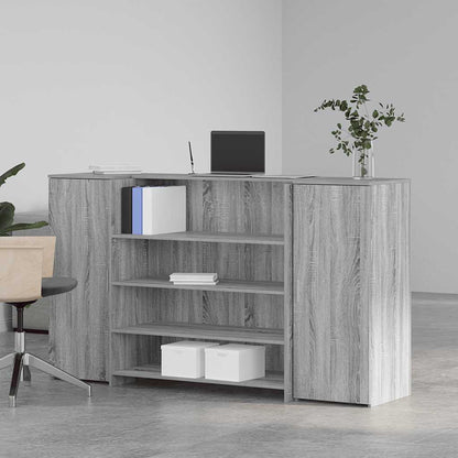 Receptiebalie 180X50X103,5 Cm Bewerkt Hout Eiken 180 x 50 x 103.5 cm Grijs sonoma