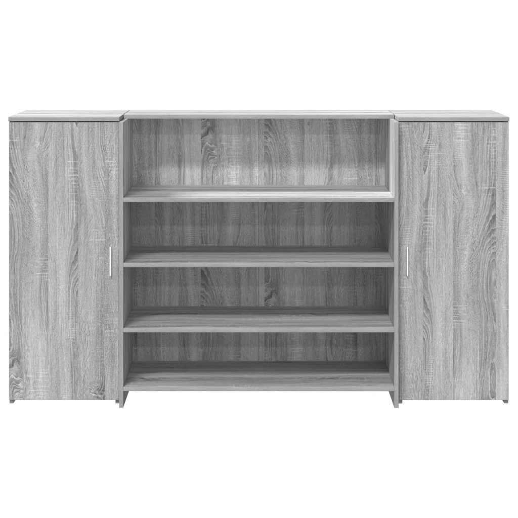 Receptiebalie 180X50X103,5 Cm Bewerkt Hout Eiken 180 x 50 x 103.5 cm Grijs sonoma