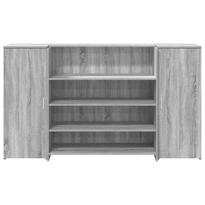 Receptiebalie 180X50X103,5 Cm Bewerkt Hout Eiken 180 x 50 x 103.5 cm Grijs sonoma