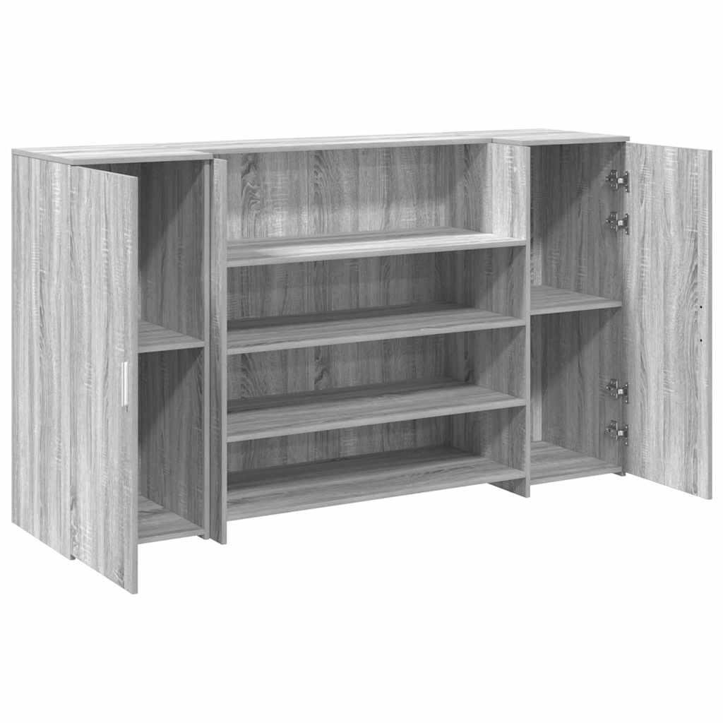 Receptiebalie 180X50X103,5 Cm Bewerkt Hout Eiken 180 x 50 x 103.5 cm Grijs sonoma