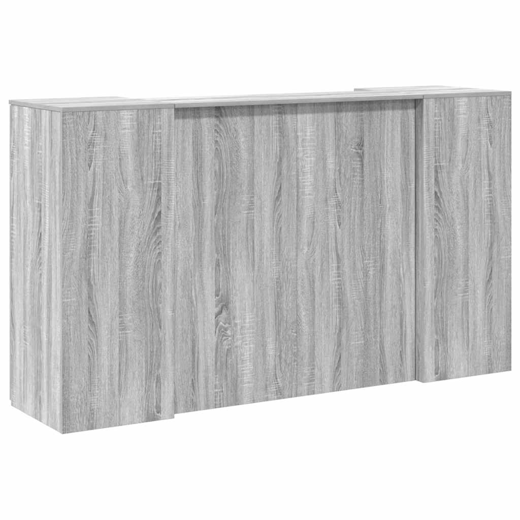 Receptiebalie 180X50X103,5 Cm Bewerkt Hout Eiken 180 x 50 x 103.5 cm Grijs sonoma