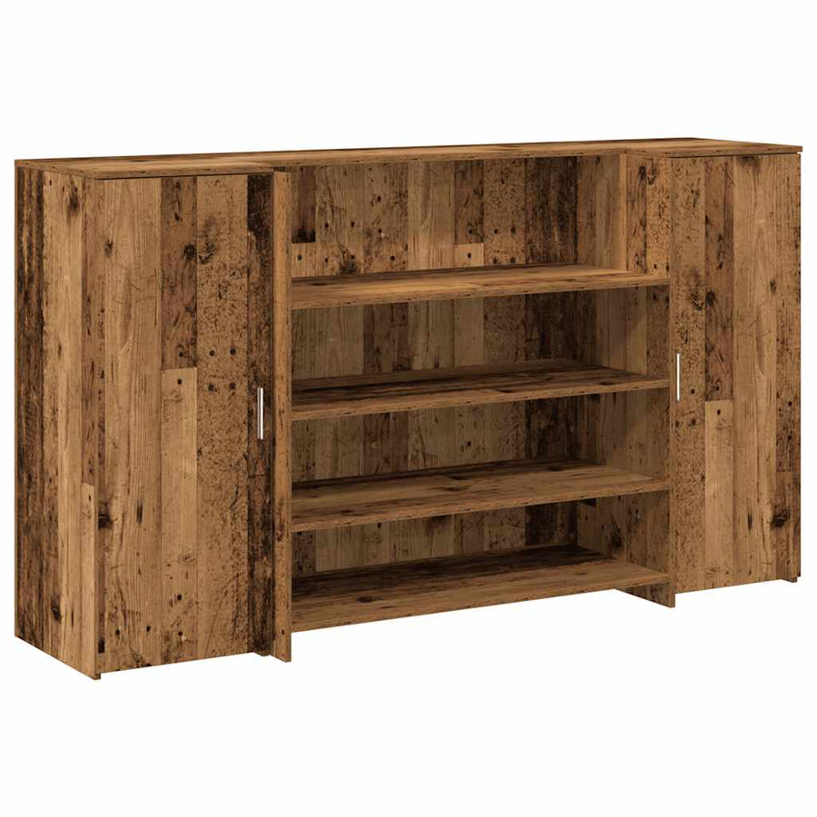 Receptiebalie 180X50X103,5 Cm Bewerkt Hout Kleurig 180 x 50 x 103.5 cm Oud hout