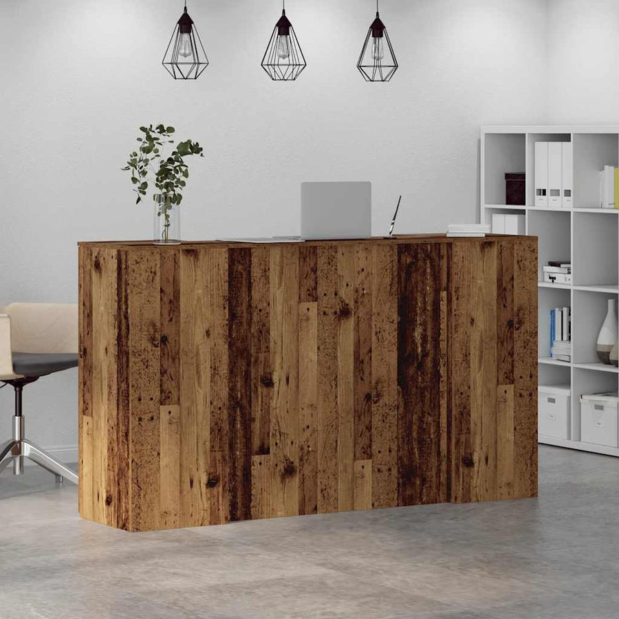 Receptiebalie 180X50X103,5 Cm Bewerkt Hout Kleurig 180 x 50 x 103.5 cm Oud hout