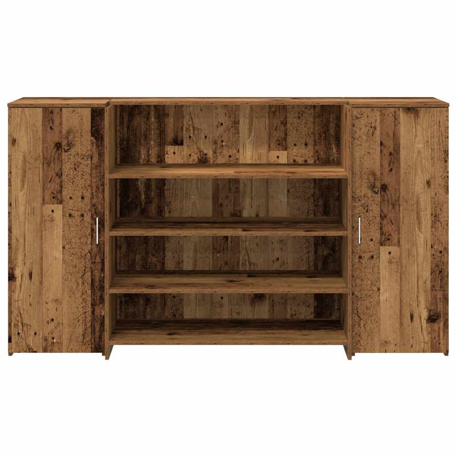 Receptiebalie 180X50X103,5 Cm Bewerkt Hout Kleurig 180 x 50 x 103.5 cm Oud hout