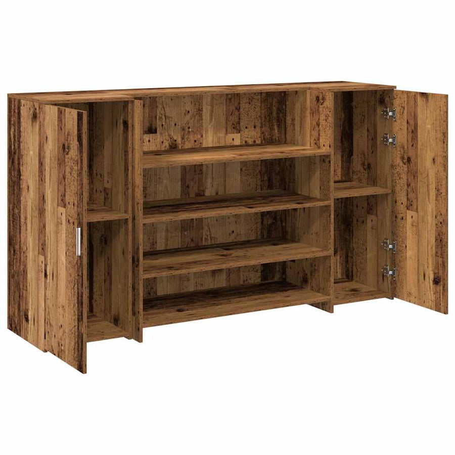 Receptiebalie 180X50X103,5 Cm Bewerkt Hout Kleurig 180 x 50 x 103.5 cm Oud hout