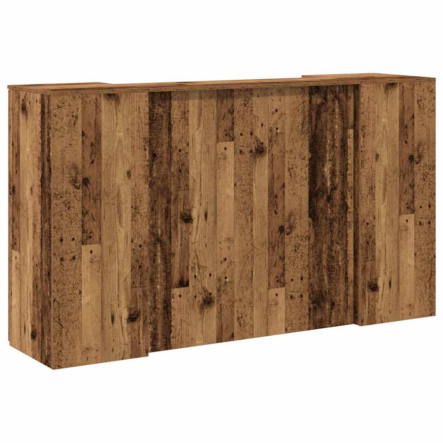 Receptiebalie 180X50X103,5 Cm Bewerkt Hout Kleurig 180 x 50 x 103.5 cm Oud hout