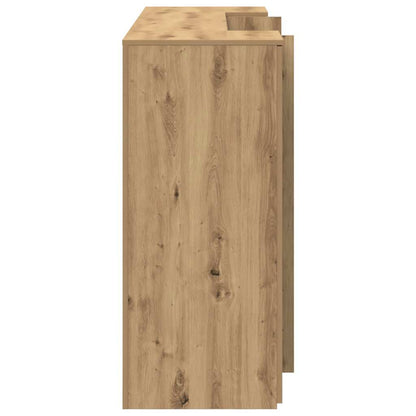 Receptiebalie 180X50X103,5Cm Bewerkt Hout Artisanaal Eikenkleur