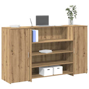 Receptiebalie 180x50x103,5 cm bewerkt hout eikenkleur