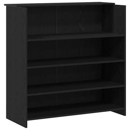 Receptiebalie zwart eiken 200x50x103,5 cm bewerkt hout