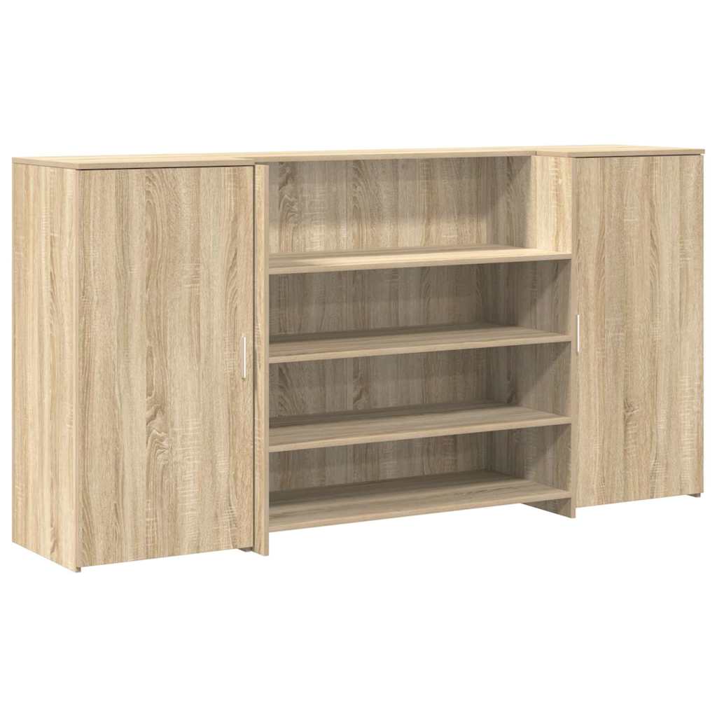 Receptiebalie 200X50X103,5 Cm Bewerkt Hout Kleurig 200 x 50 x 103.5 cm Sonoma eiken