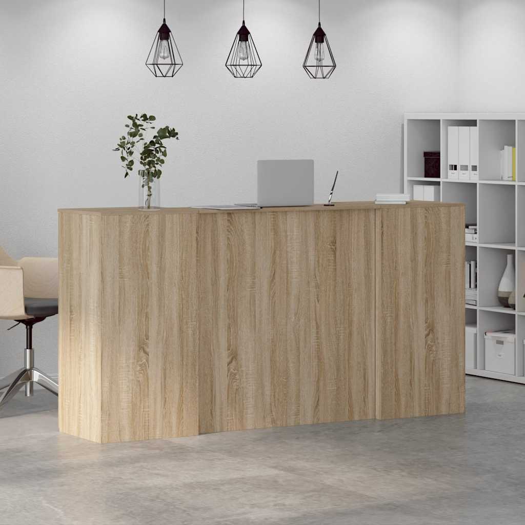 Receptiebalie 200X50X103,5 Cm Bewerkt Hout Kleurig 200 x 50 x 103.5 cm Sonoma eiken