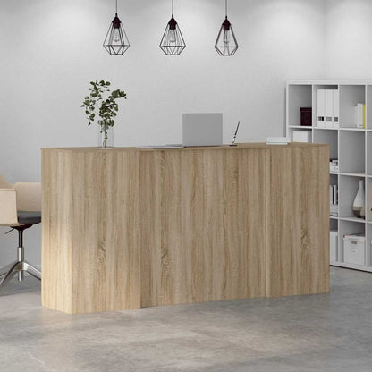 Receptiebalie 200X50X103,5 Cm Bewerkt Hout Kleurig 200 x 50 x 103.5 cm Sonoma eiken