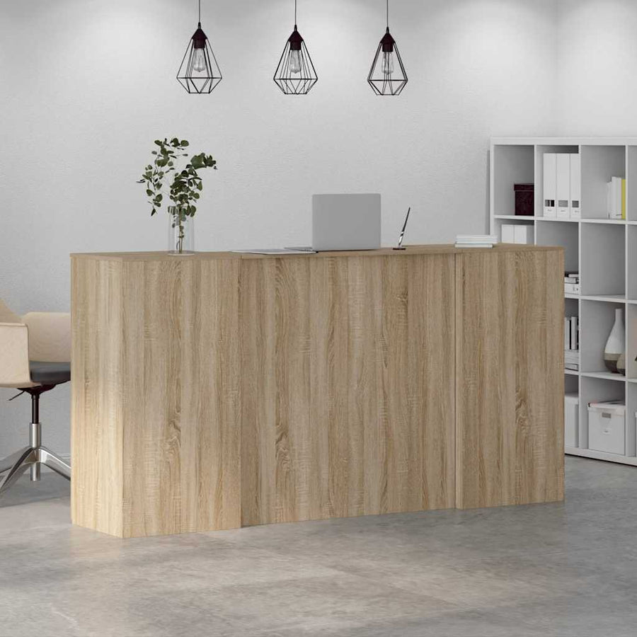 Receptiebalie 200X50X103,5 Cm Bewerkt Hout Kleurig 200 x 50 x 103.5 cm Sonoma eiken