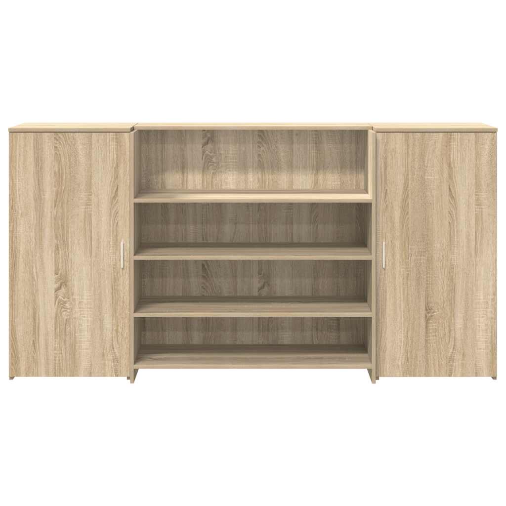 Receptiebalie 200X50X103,5 Cm Bewerkt Hout Kleurig 200 x 50 x 103.5 cm Sonoma eiken