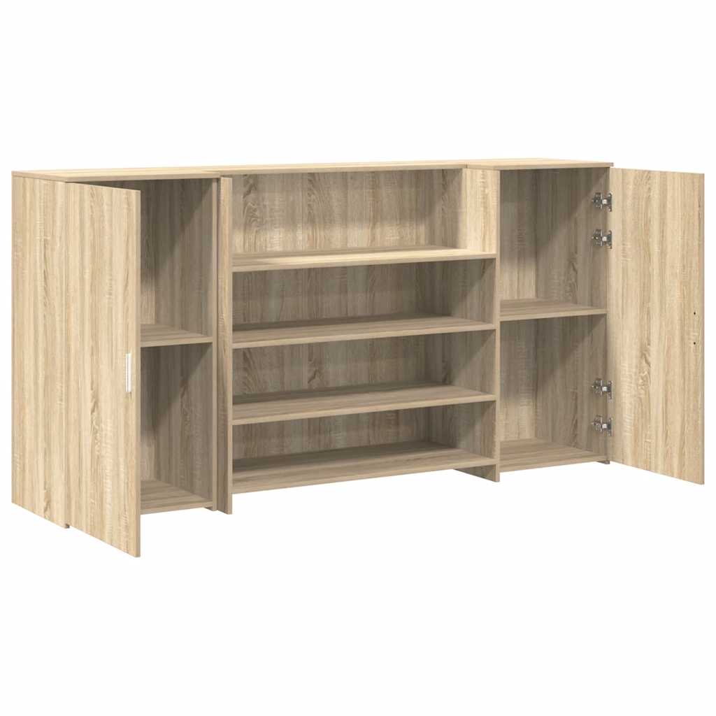 Receptiebalie 200X50X103,5 Cm Bewerkt Hout Kleurig 200 x 50 x 103.5 cm Sonoma eiken