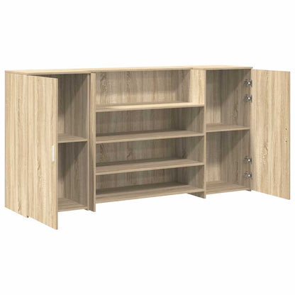 Receptiebalie 200X50X103,5 Cm Bewerkt Hout Kleurig 200 x 50 x 103.5 cm Sonoma eiken