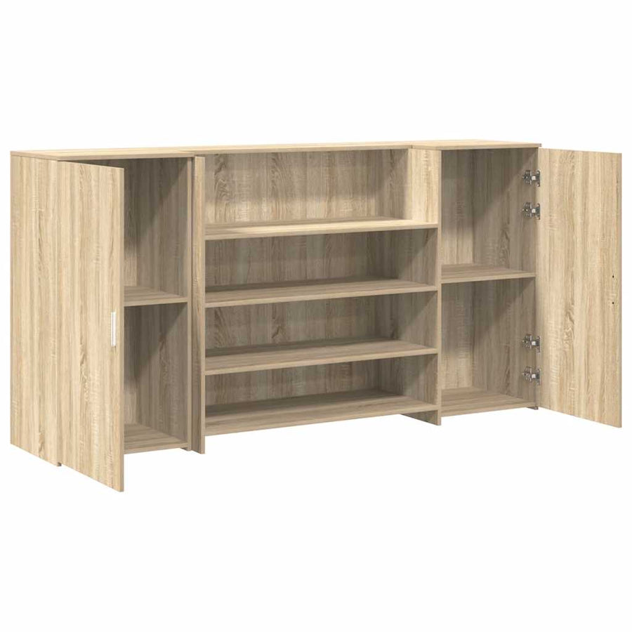 Receptiebalie 200X50X103,5 Cm Bewerkt Hout Kleurig 200 x 50 x 103.5 cm Sonoma eiken