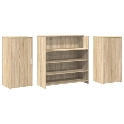 Receptiebalie 200X50X103,5 Cm Bewerkt Hout Kleurig 200 x 50 x 103.5 cm Sonoma eiken