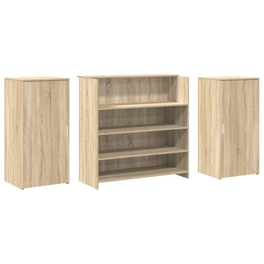 Receptiebalie 200X50X103,5 Cm Bewerkt Hout Kleurig 200 x 50 x 103.5 cm Sonoma eiken