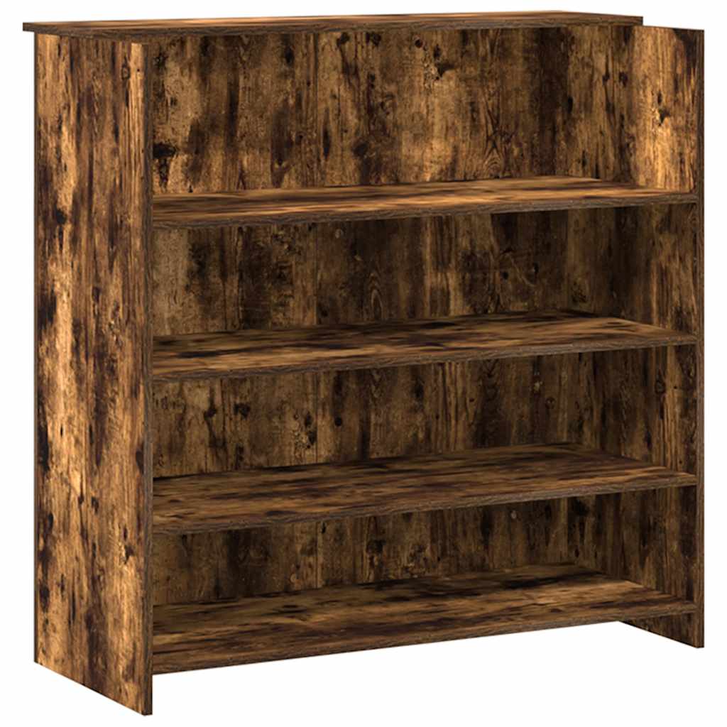 Receptiebalie 200x50x103,5 cm bewerkt hout gerookt eikenkleurig