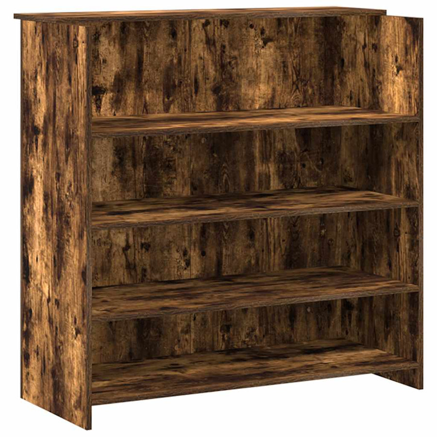 Receptiebalie 200x50x103,5 cm bewerkt hout gerookt eikenkleurig