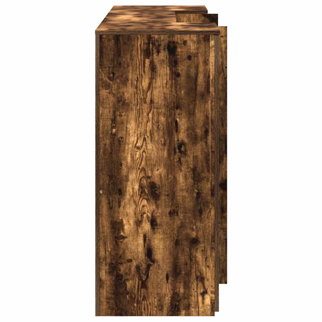 Receptiebalie 200x50x103,5 cm bewerkt hout gerookt eikenkleurig
