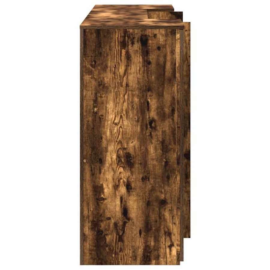 Receptiebalie 200x50x103,5 cm bewerkt hout gerookt eikenkleurig