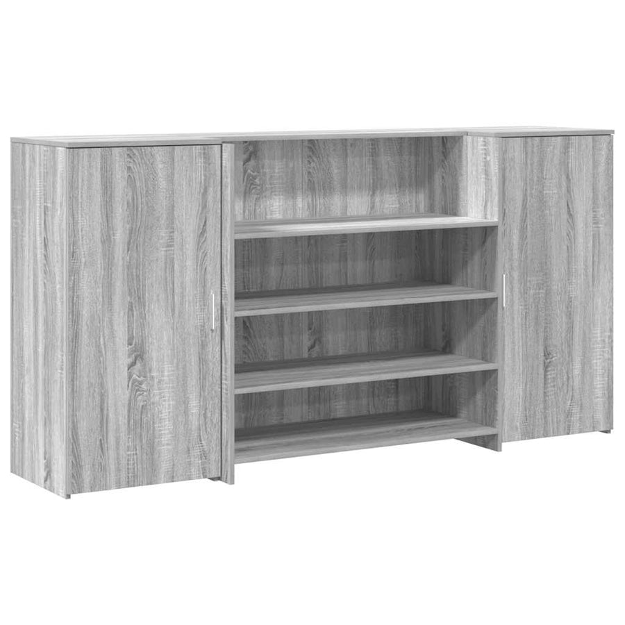 Receptiebalie 200x50x103,5 cm bewerkt hout grijs sonoma eiken