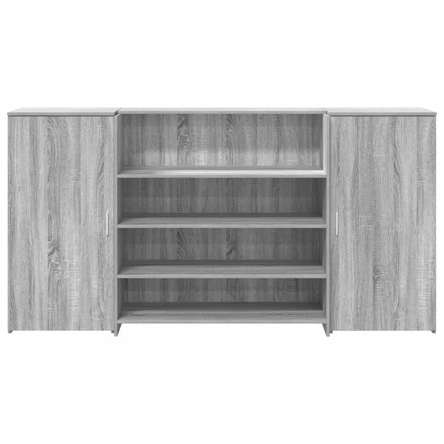 Receptiebalie 200x50x103,5 cm bewerkt hout grijs sonoma eiken