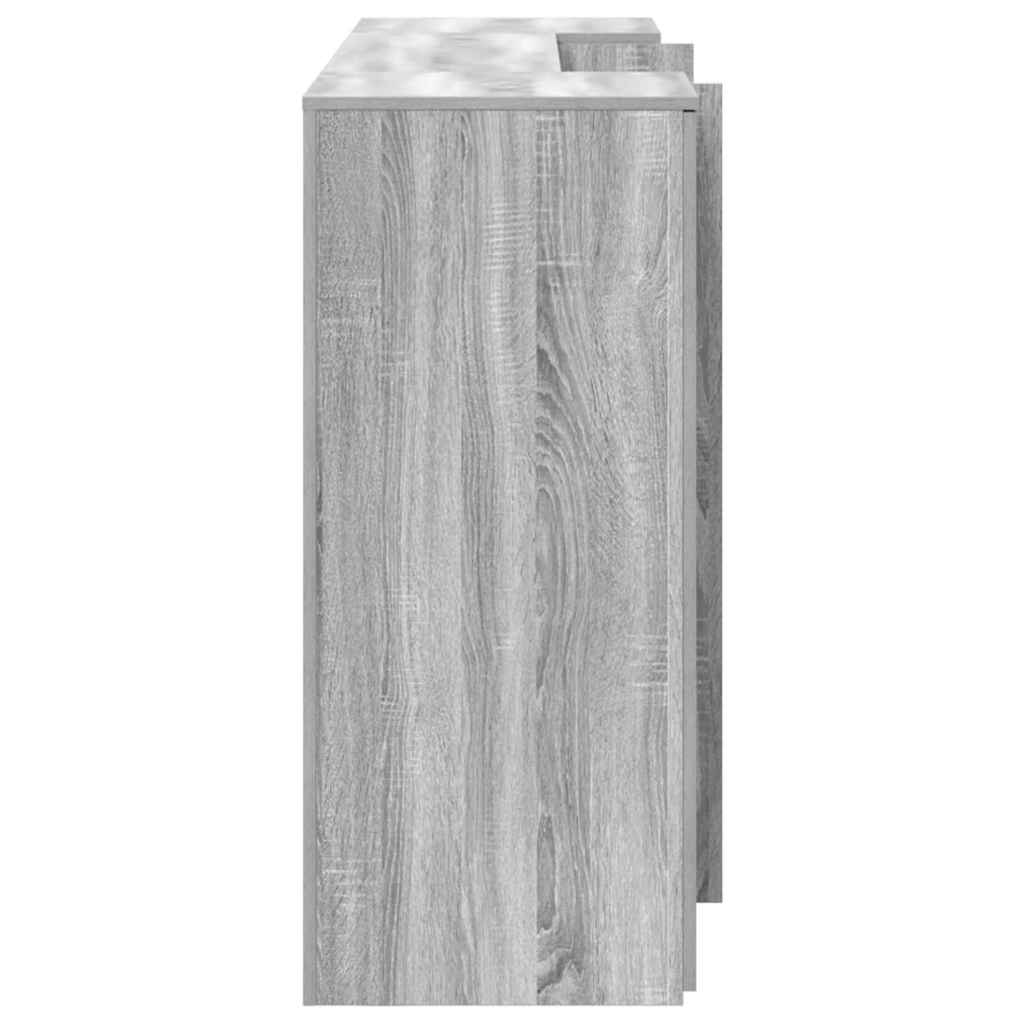 Receptiebalie 200X50X103,5 Cm Bewerkt Hout Eiken 200 x 50 x 103.5 cm Grijs sonoma