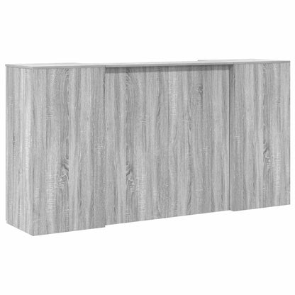 Receptiebalie 200X50X103,5 Cm Bewerkt Hout Eiken 200 x 50 x 103.5 cm Grijs sonoma