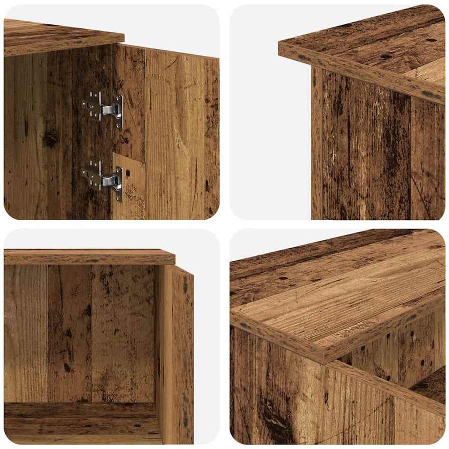 Receptiebalie 200X50X103,5 Cm Bewerkt Hout Kleurig 200 x 50 x 103.5 cm Oud hout