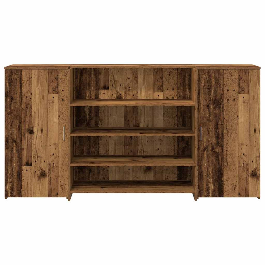 Receptiebalie 200X50X103,5 Cm Bewerkt Hout Kleurig 200 x 50 x 103.5 cm Oud hout
