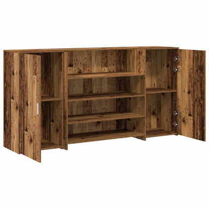 Receptiebalie 200X50X103,5 Cm Bewerkt Hout Kleurig 200 x 50 x 103.5 cm Oud hout