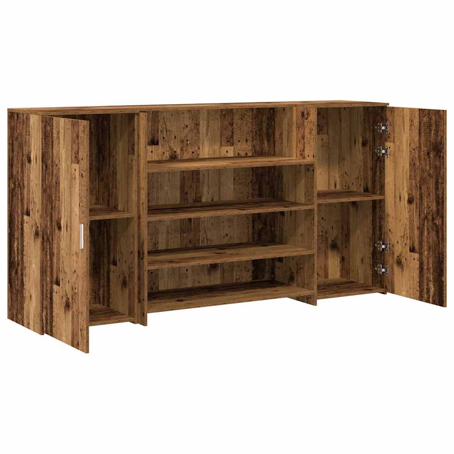 Receptiebalie 200X50X103,5 Cm Bewerkt Hout Kleurig 200 x 50 x 103.5 cm Oud hout