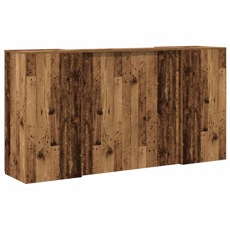 Receptiebalie 200X50X103,5 Cm Bewerkt Hout Kleurig 200 x 50 x 103.5 cm Oud hout