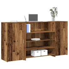Receptiebalie 200X50X103,5 Cm Bewerkt Hout Kleurig 200 x 50 x 103.5 cm Oud hout