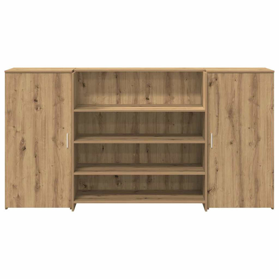Receptiebalie 200X50X103,5Cm Bewerkt Hout Artisanaal Eikenkleur