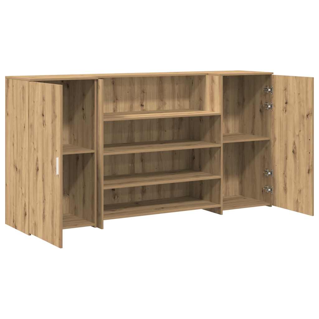 Receptiebalie 200X50X103,5Cm Bewerkt Hout Artisanaal Eikenkleur
