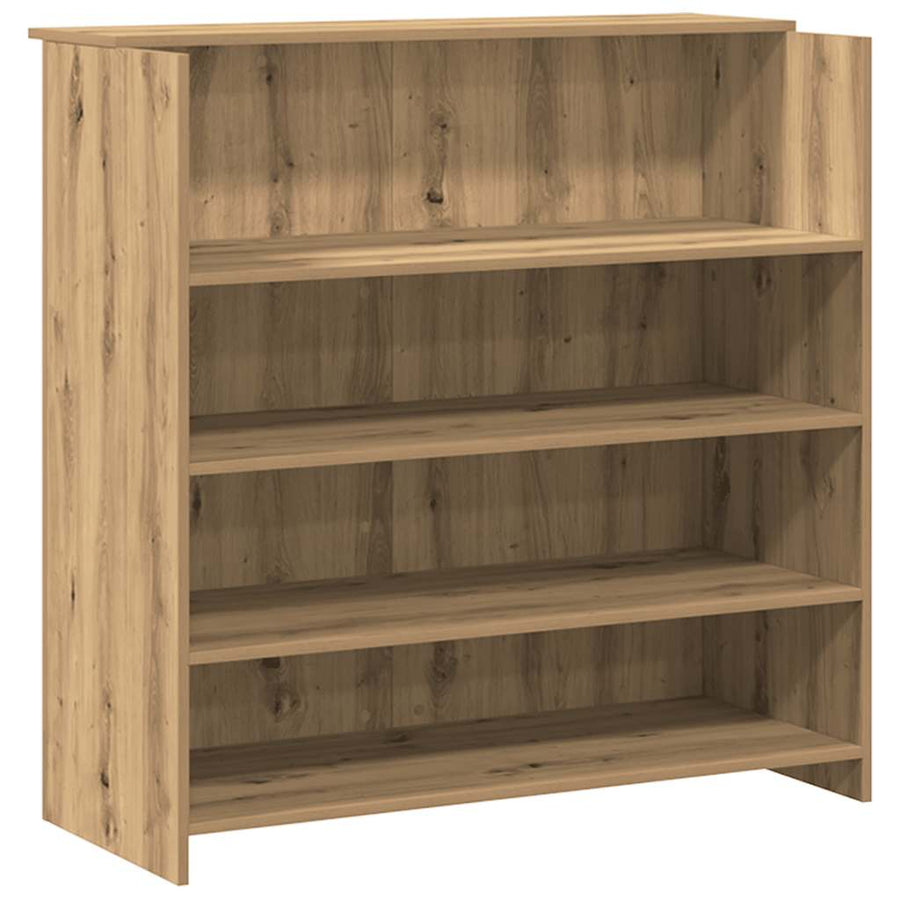 Receptiebalie 200X50X103,5Cm Bewerkt Hout Artisanaal Eikenkleur